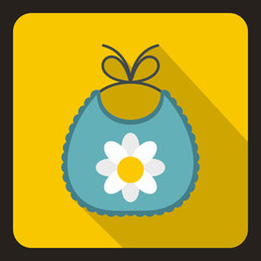 Baby bib icon in flat style on a white background vector illustration