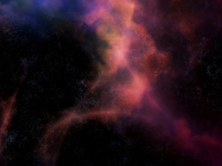 Starry deep outer space nebual and galaxy