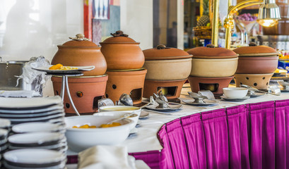 Buffet in restaurant