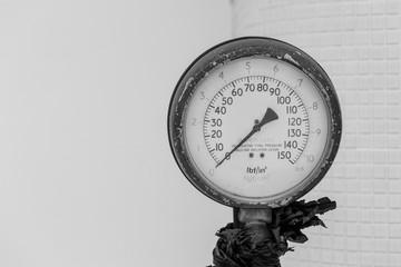 old tire pump in Gas station