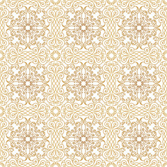Vector seamless pattern with art ornament for design