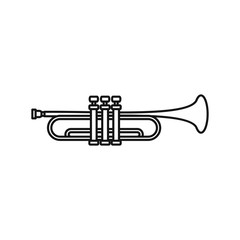 Music tube icon in outline style isolated on white background. Musical instrument symbol vector illustration