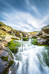 Waterfall at Zillertal Alps in Austria