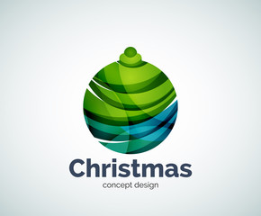 Vector Christmas ball logo template