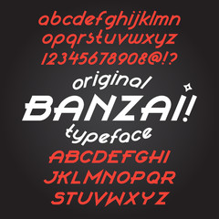Banzai typeface set
