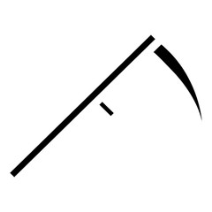 Scythe icon in simple style isolated on white background. Death symbol vector illustration
