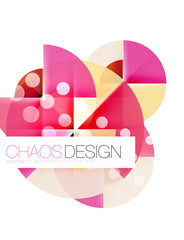 Round shapes, circle banner with sample text