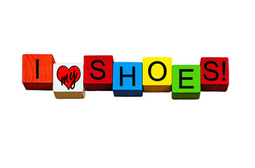 I Love My Shoes, for lovers of footwear and fashion accessories!