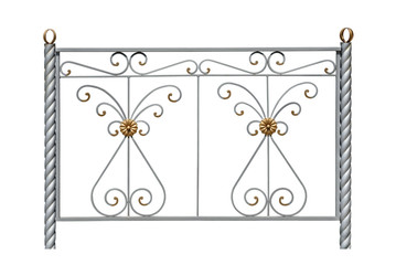 Decorative fence with rosettes.