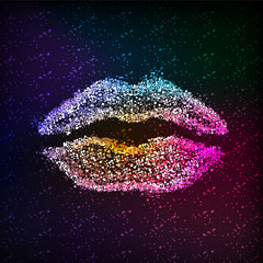 Human Lips illustration easy editable