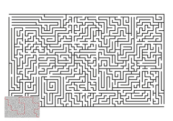 Large Vector Horizontal Maze with Answer 8
