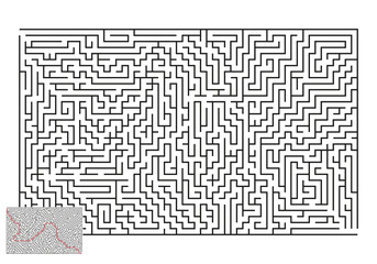 Large Vector Horizontal Maze with Answer 9