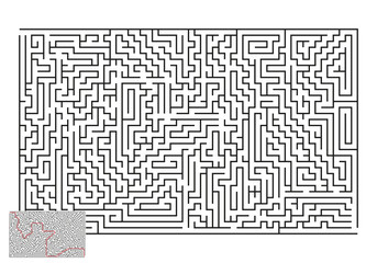 Large Vector Horizontal Maze with Answer 10