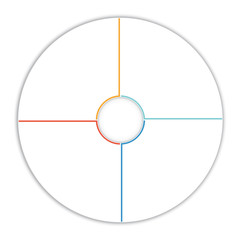 Template infographic Pie chart diagram 4 options