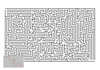 Large Vector Horizontal Maze with Answer 12