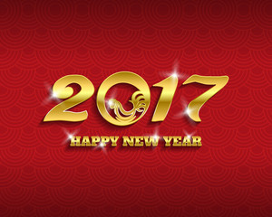 Happy new 2017 year. Greetings card. Colorful design. Vector ill