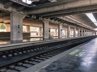 Fototapeta na wymiar European train station