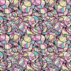 Leaves seamless pattern. Vector backround