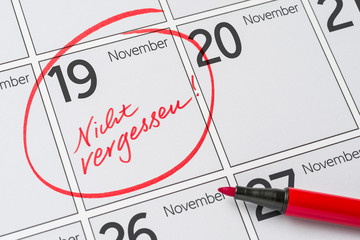 Kalender - 19. November
