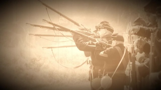 Civil War soldiers on the front lines (Archive Footage Version)