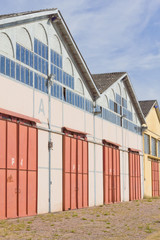 Obraz premium Porto Alegre port warehouse details.