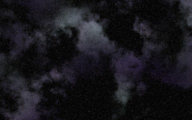 starry sky with colorful nebula
