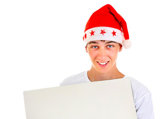 Teenager with Blank Board