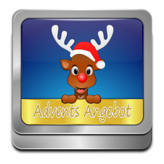 Christmas Offer button - in german - 3D illustration