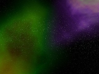 starry sky with colorful nebula