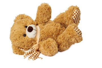 teddy bear lying