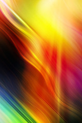 Abstract wavy background in yellow, red, brown and green colors