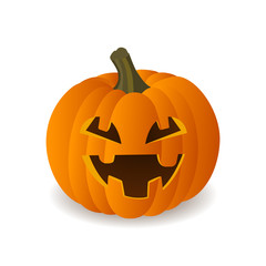 Pumpkin for Halloween isolated on white background