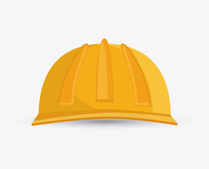 hard hat icon. Accessory cloth costume and wear theme. Colorful and isolated design. Vector illustration