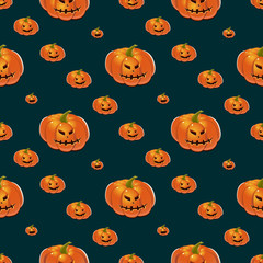 Fototapeta premium Halloween background with pumpkins