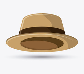 hat icon. Accessory cloth costume and wear theme. Colorful and isolated design. Vector illustration