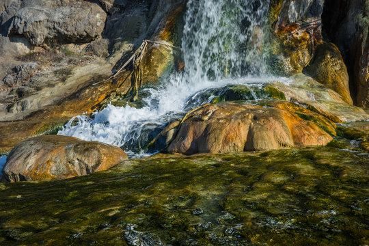 Picturesque thermal springs in Thermopiles, Greece