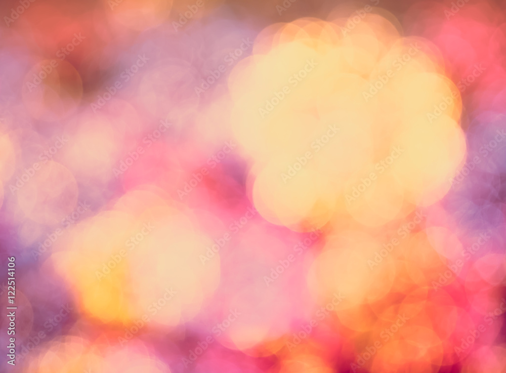 Poster Abstract blurred circle bokeh light,use for background