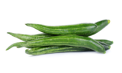 Snake gourd on white background