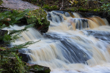 Fototapeta na wymiar Waterfalls in Northern Minnesota Mid Summer