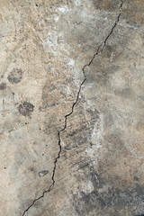 Cracked concrete old wall