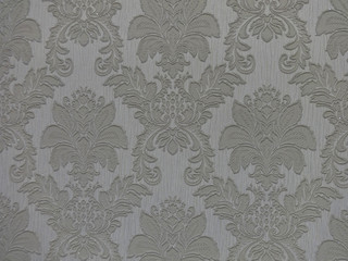 Embossed floral pattern on wallpaper