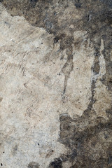 Stain on old cement texture