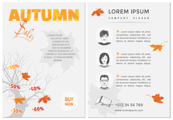 Two pages of sale flayer