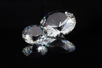 diamond on black background