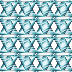 Geometry hexagon line seamless pattern in vector in white green Turquoise blue black