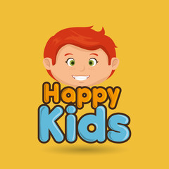 cartoon boy happy kids smile vector illustration eps 10