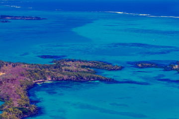 Fototapeta na wymiar Aerial view of Mauritius