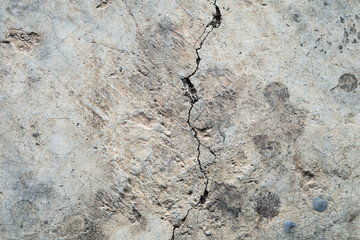 Cracked concrete old wall