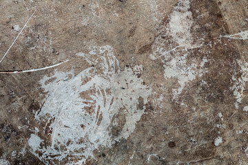 Stain on old cement texture