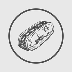 a pencil case for school icon